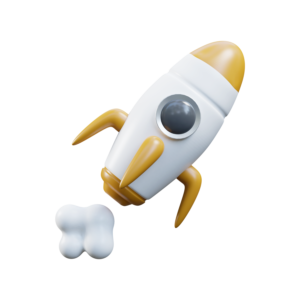Une fusée jouet avec une dent SINCE DAY1 dessus.